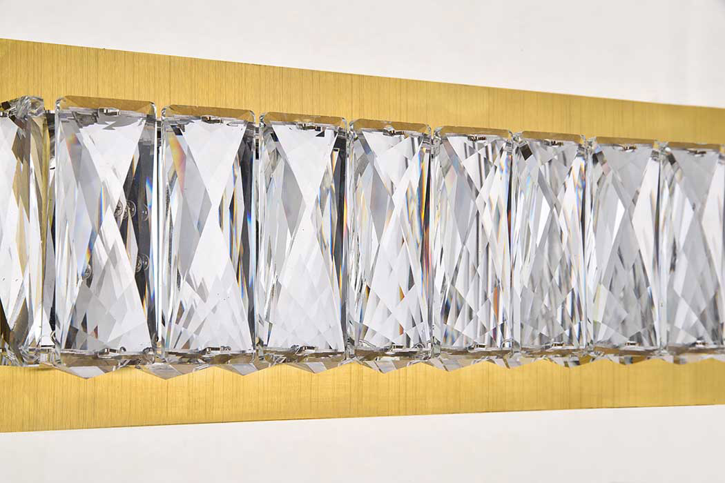 Elegant Monroe Integrated Led Chip Light Wall Sconce - Gold, L 24.4" (3502W24G)