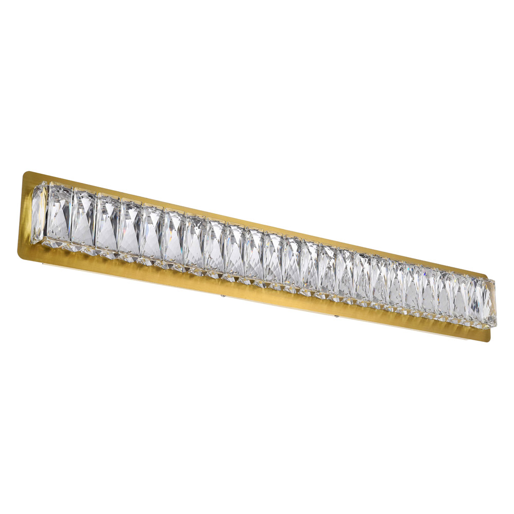 Elegant Monroe Integrated Led Chip Light Wall Sconce - Gold, L 32" (3502W32G)