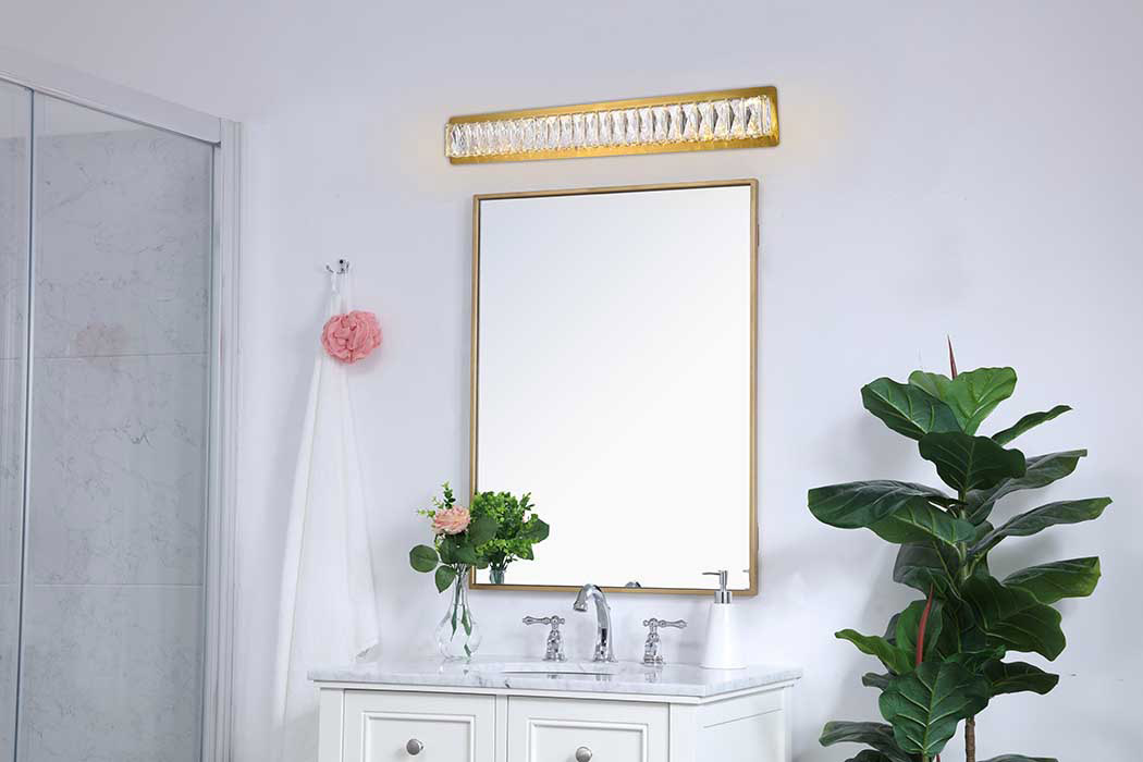 Elegant Monroe Integrated Led Chip Light Wall Sconce - Gold, L 32" (3502W32G)