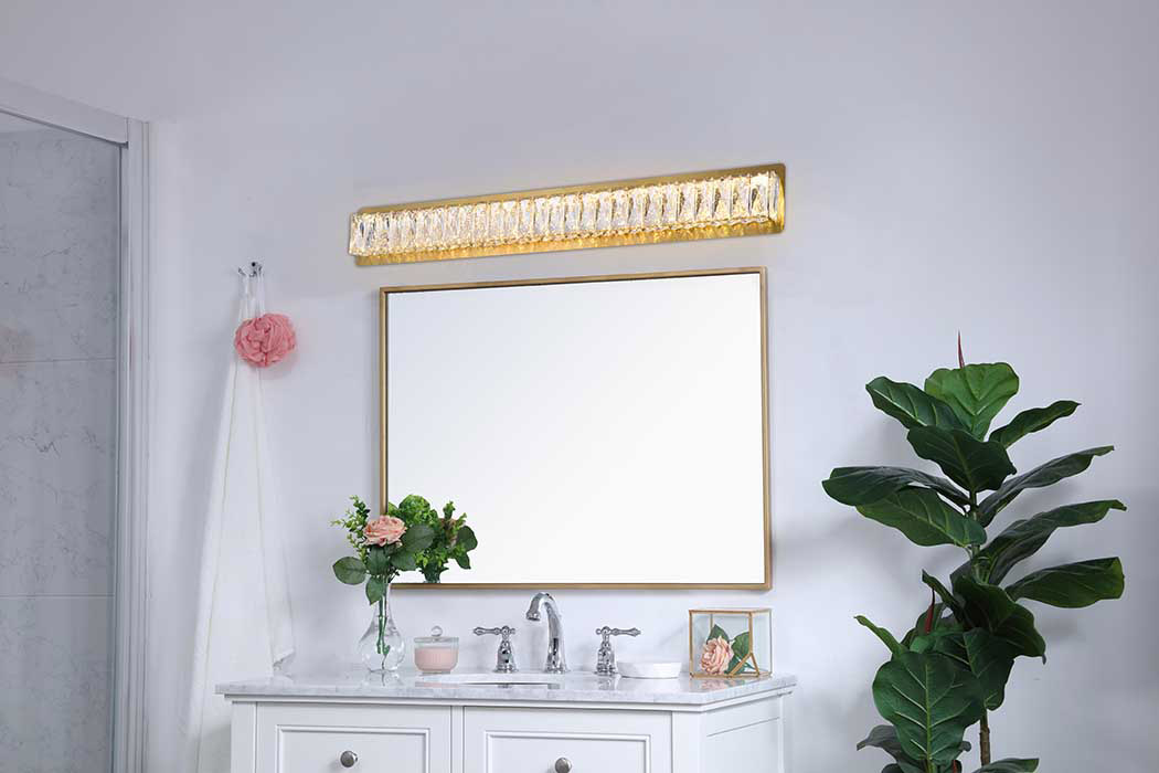 Elegant Monroe Integrated Led Chip Light Wall Sconce - Gold, L 35.4" (3502W35G)