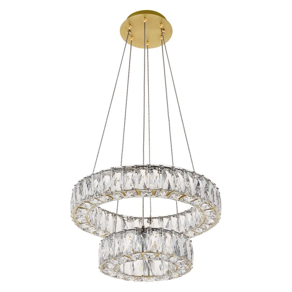 Elegant Monroe 5 Tier Led Chandelier - Gold, L 17.7" (3503G18G)