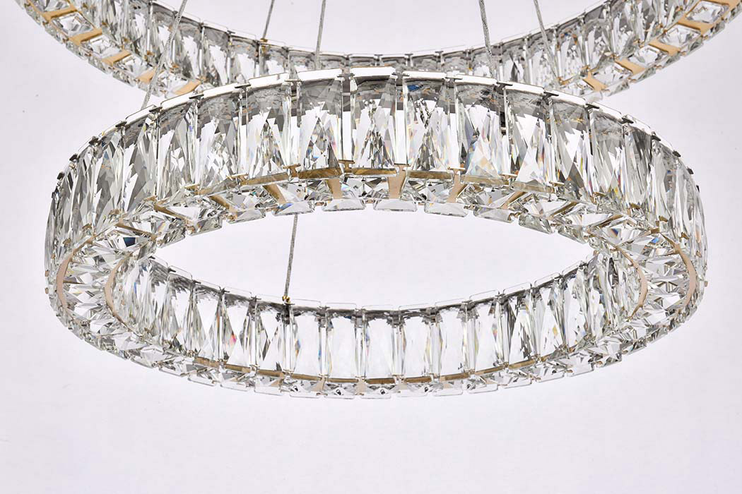 Elegant Monroe 5 Tier Led Chandelier - Gold, L 28" (3503G28G)