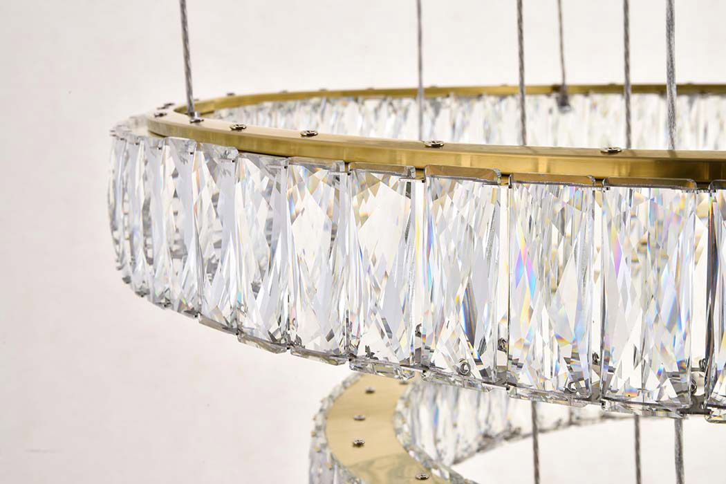 Elegant Monroe 5 Tier Led Chandelier - Gold, L 34" (3503G34G)