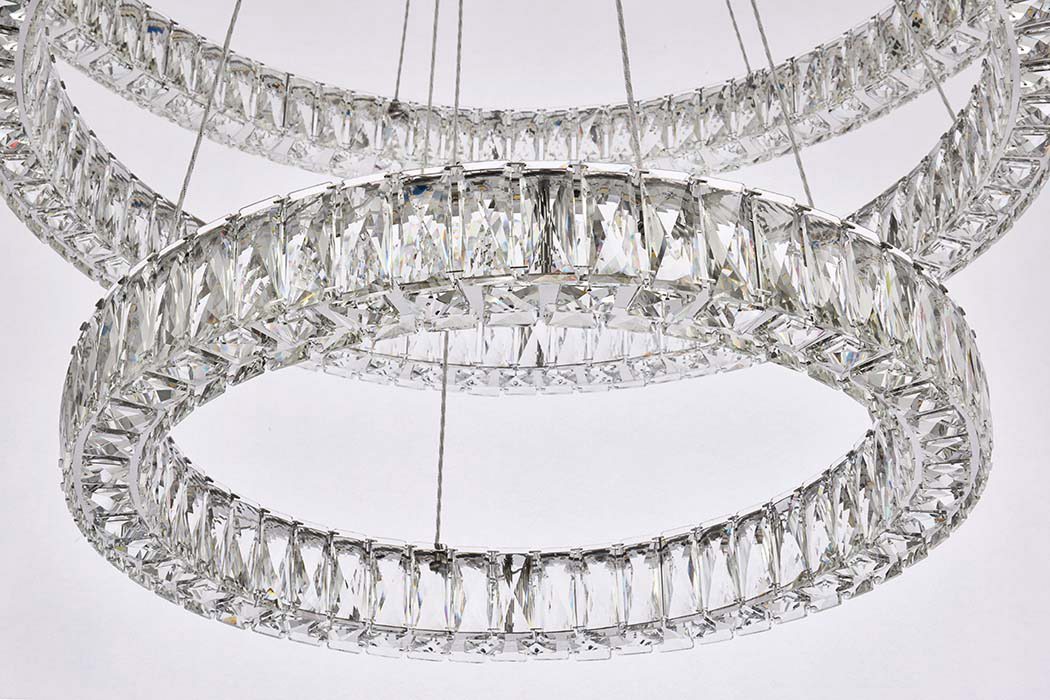 Elegant Monroe 5 Tier Led Chandelier - Chrome, L 41" (3503G41LC)