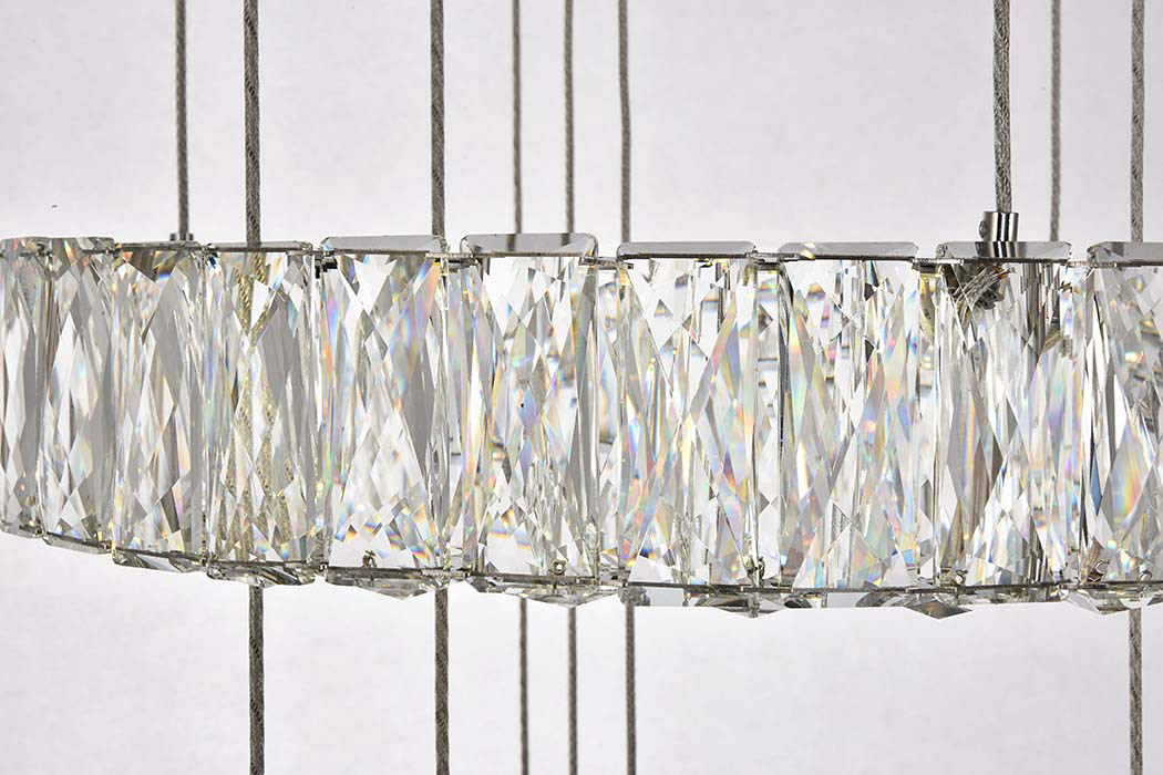 Elegant Monroe 5 Tier Led Chandelier - Chrome, L 25.6" (3503G5LC)