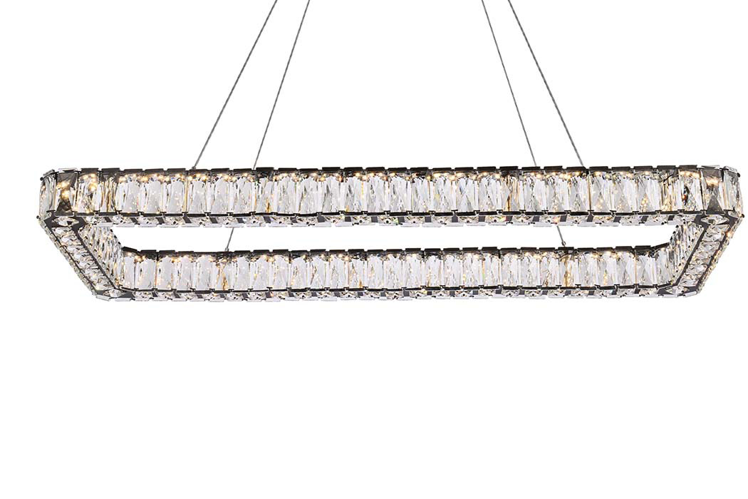 Elegant Pendant Light - Black, L 42" (3504D42L1BK)