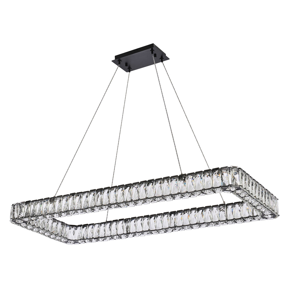 Elegant Pendant Light - Black, L 42" (3504D42L1BK)