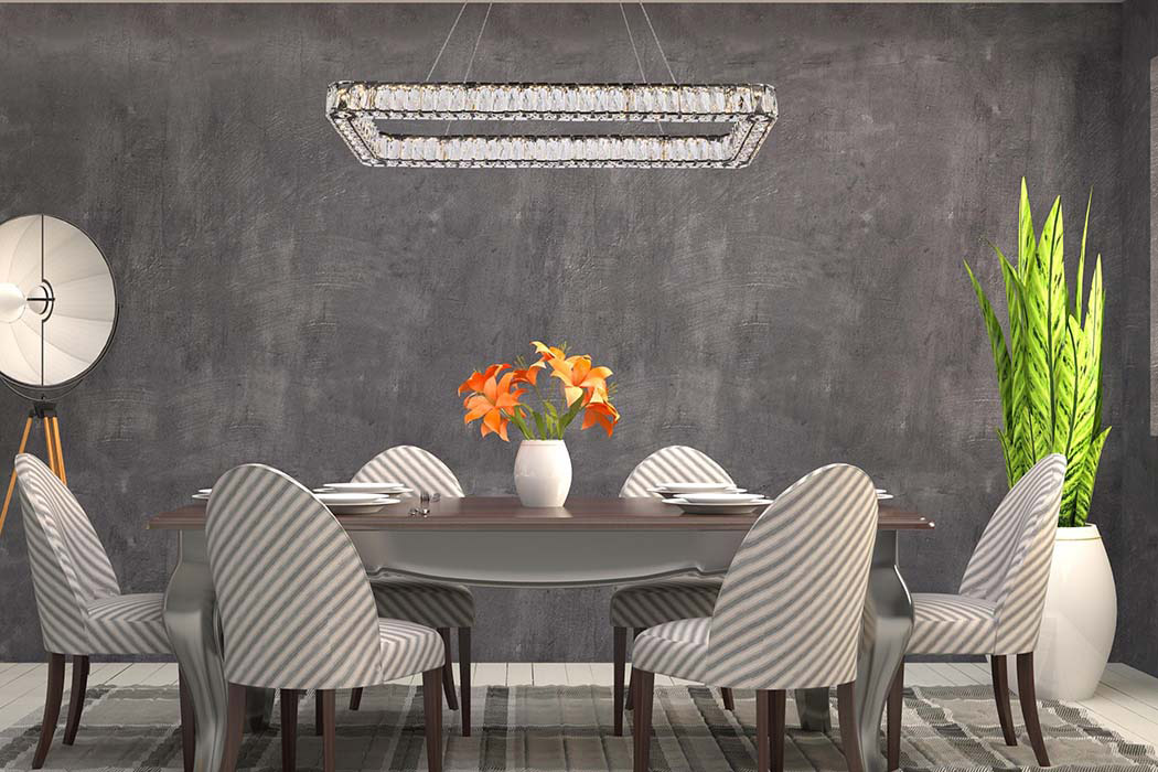 Elegant Pendant Light - Black, L 42" (3504D42L1BK)