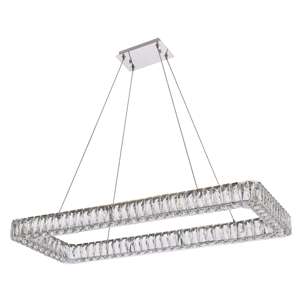 Elegant Pendant Light - Chrome, L 42" (3504D42L1C)