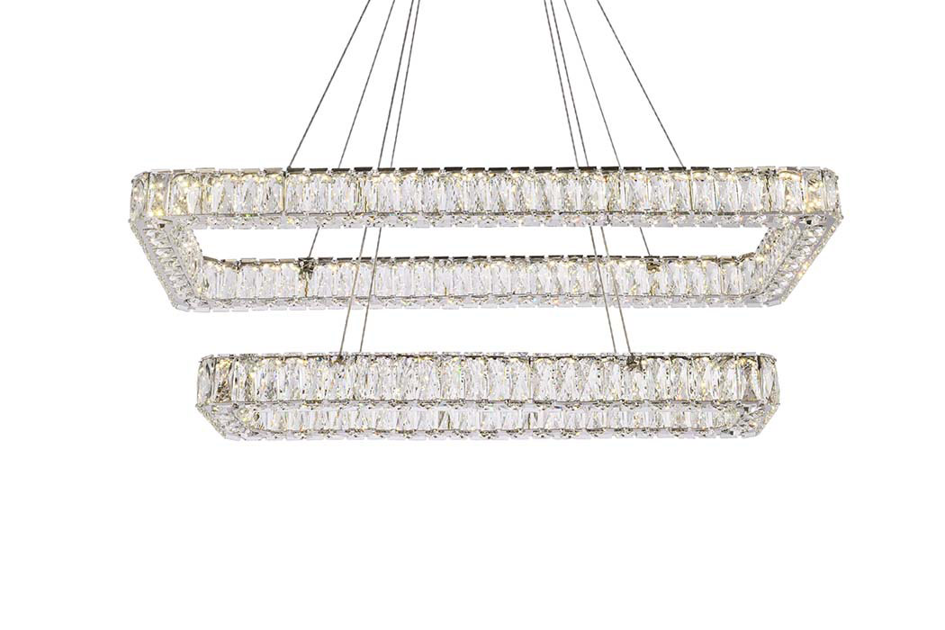 Elegant Pendant Light - Chrome, L 42", 2 Lights (3504G42L2C)