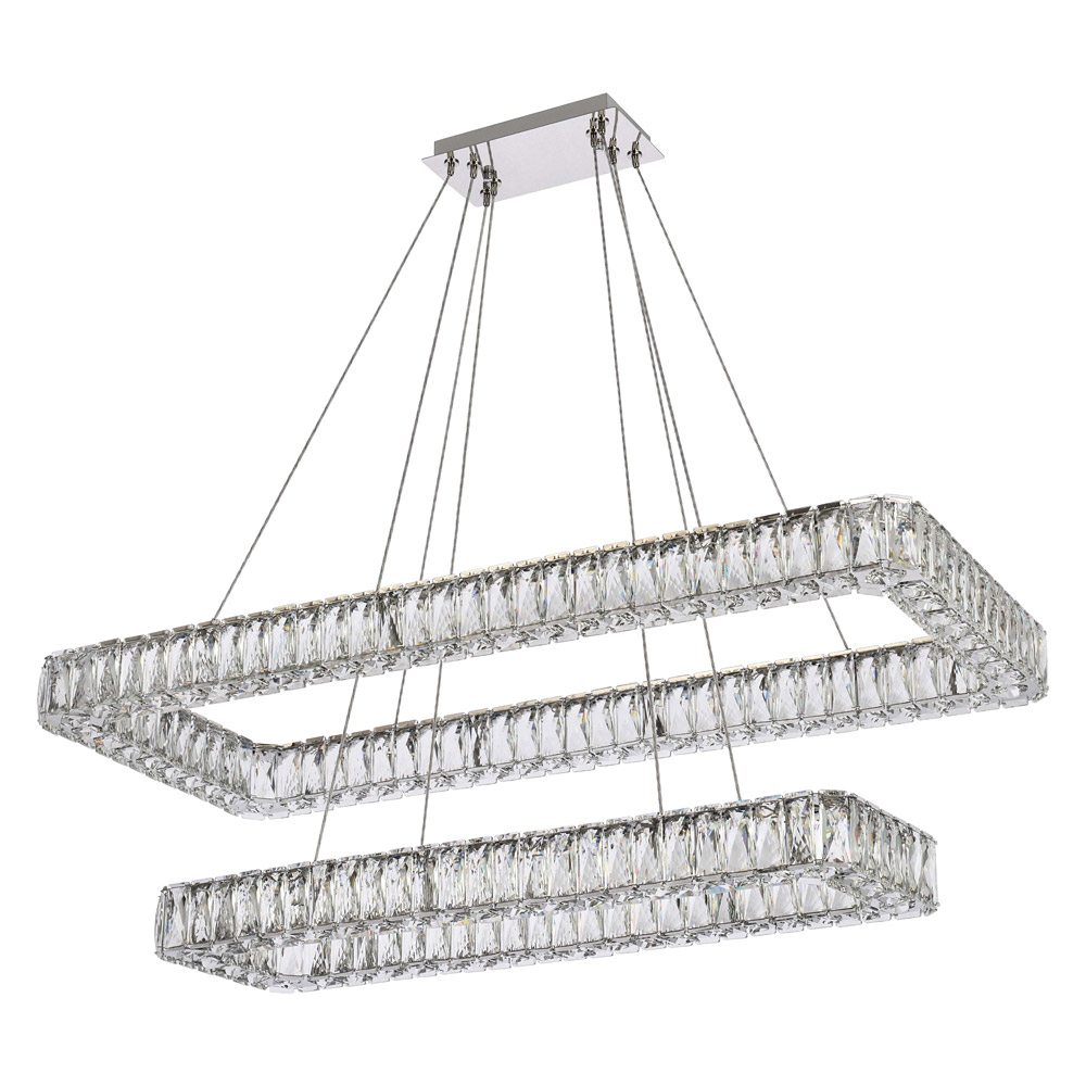 Elegant Pendant Light - Chrome, L 42", 2 Lights (3504G42L2C)