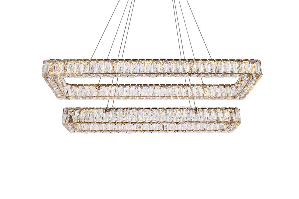 Elegant Pendant Light - Gold, L 42", 2 Lights (3504G42L2G)