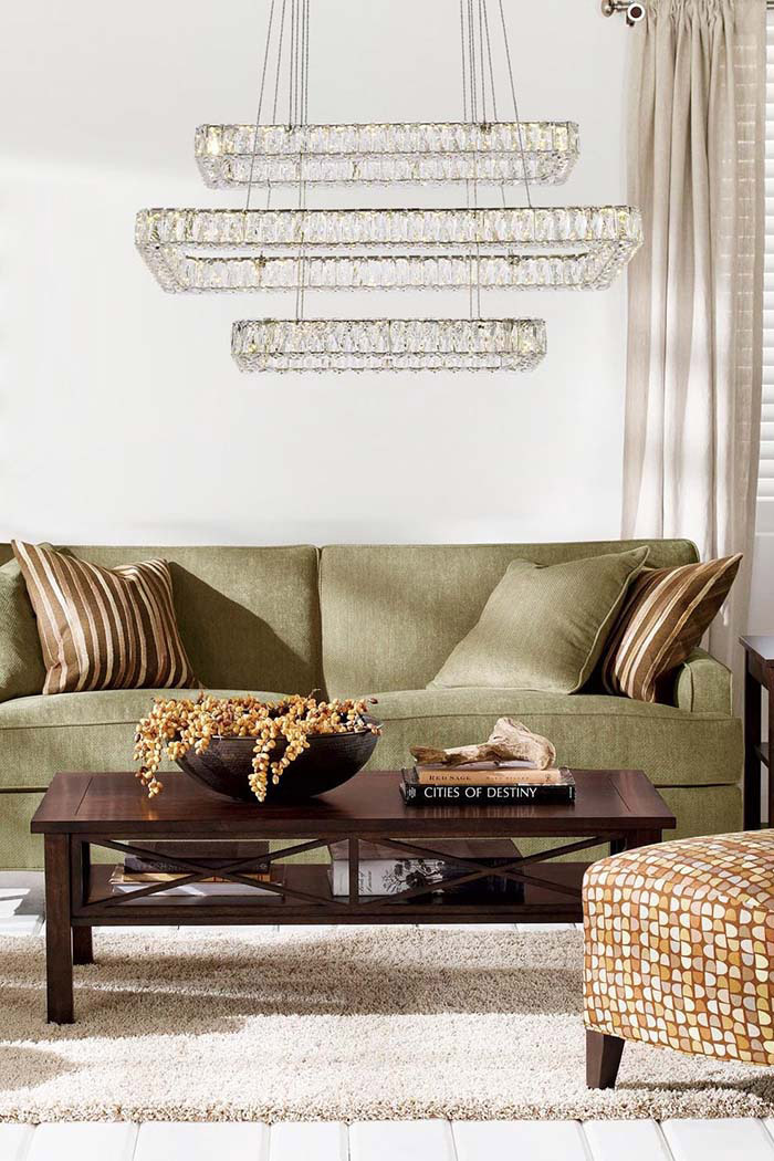 Elegant Pendant Light - Chrome, L 42", 3 Lights (3504G42L3C)