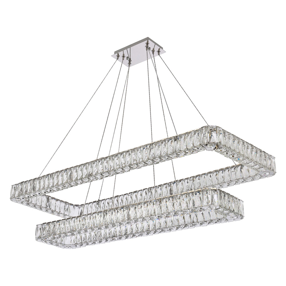 Elegant Pendant Light - Chrome, L 50", 2 Lights (3504G50L2C)