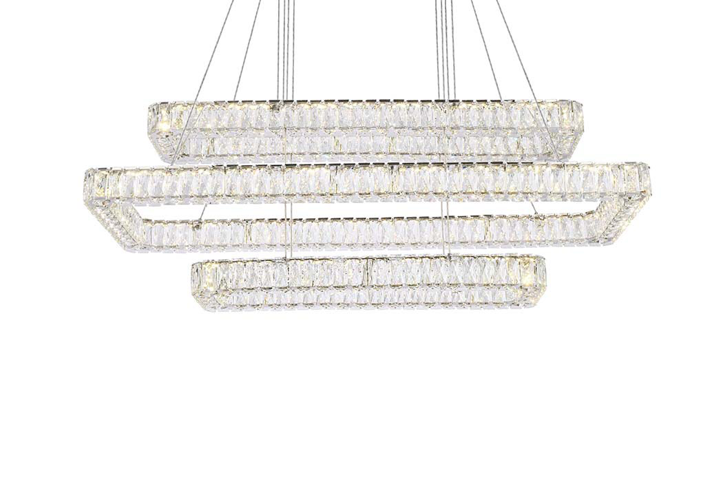 Elegant Pendant Light - Chrome, L 50", 3 Lights (3504G50L3C)