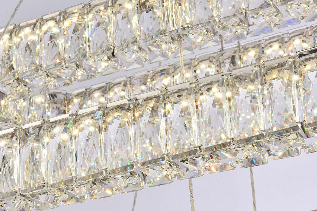 Elegant Pendant Light - Chrome, L 50", 3 Lights (3504G50L3C)