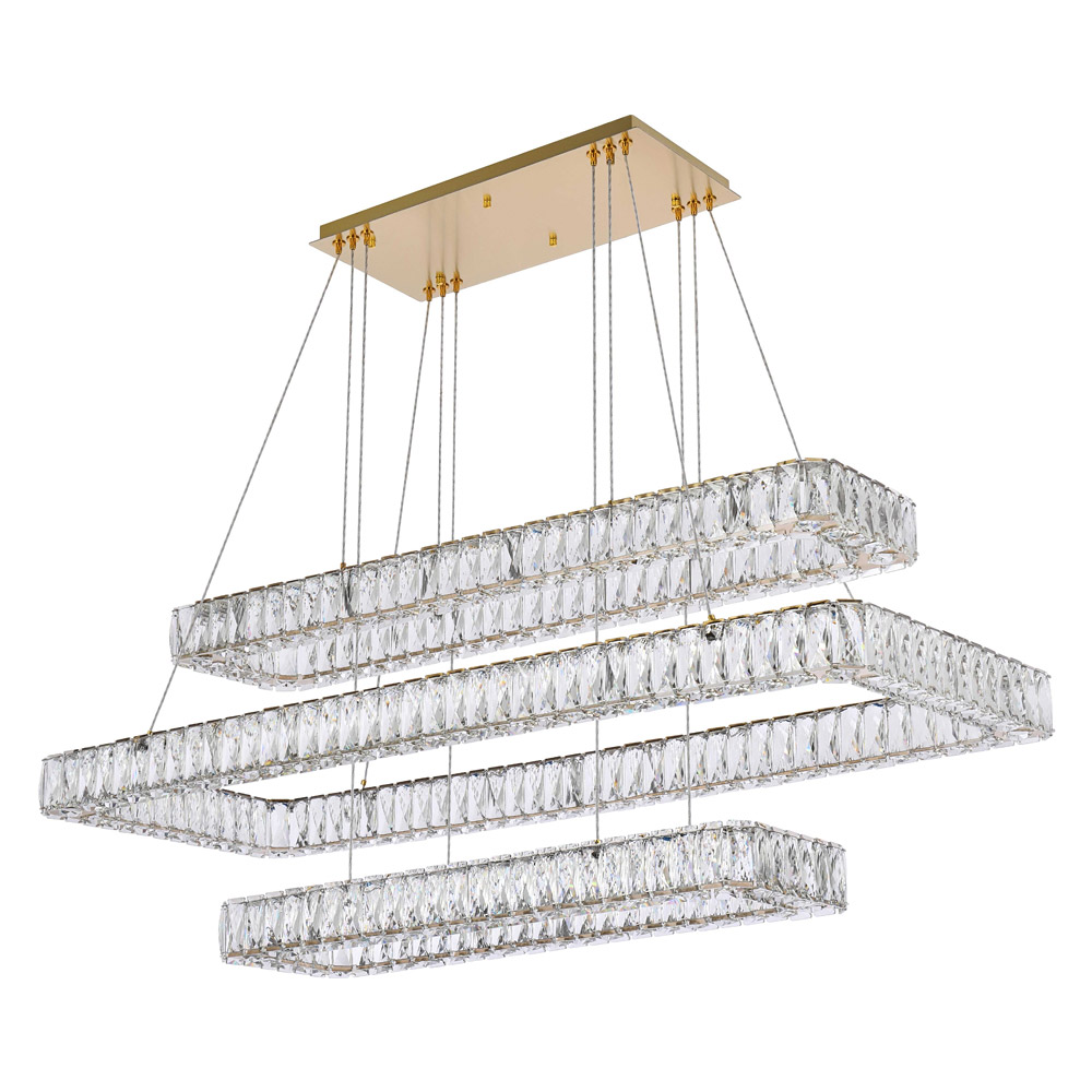 Elegant Pendant Light - Gold, L 50", 3 Lights (3504G50L3G)