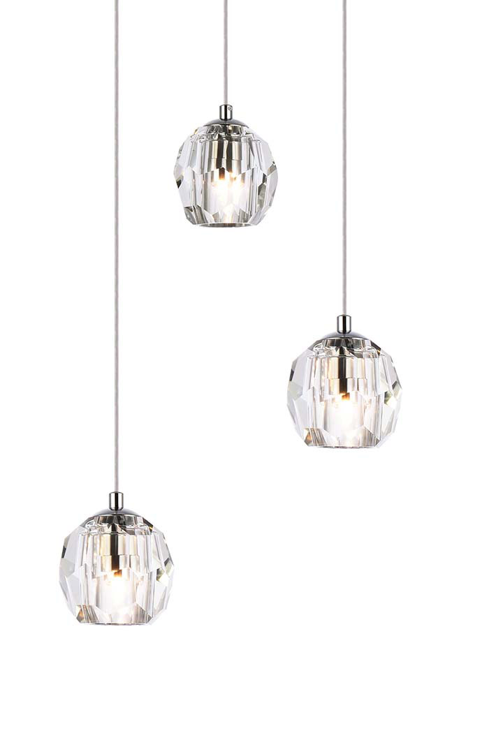 Elegant Eren 1 Light Pendant - Chrome, L 12" (3505D12C)