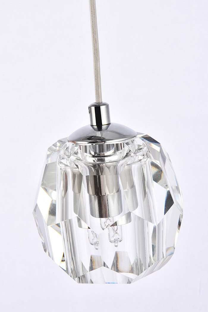 Elegant Eren 1 Light Pendant - Chrome, L 12" (3505D12C)