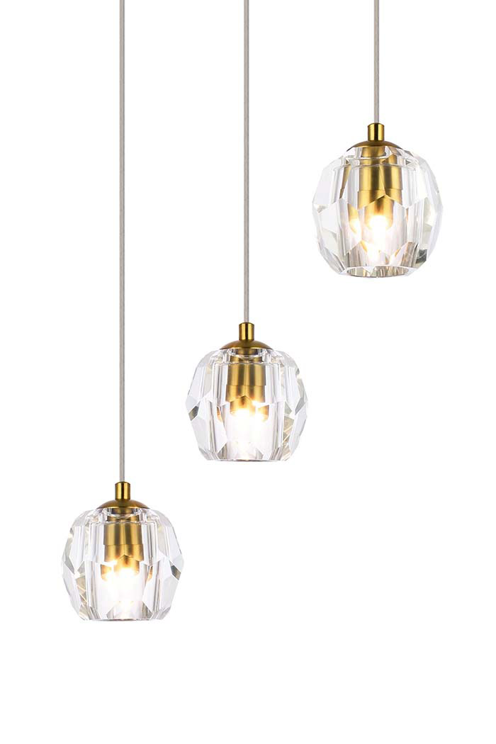 Elegant Eren 1 Light Pendant - Gold, L 12" (3505D12G)