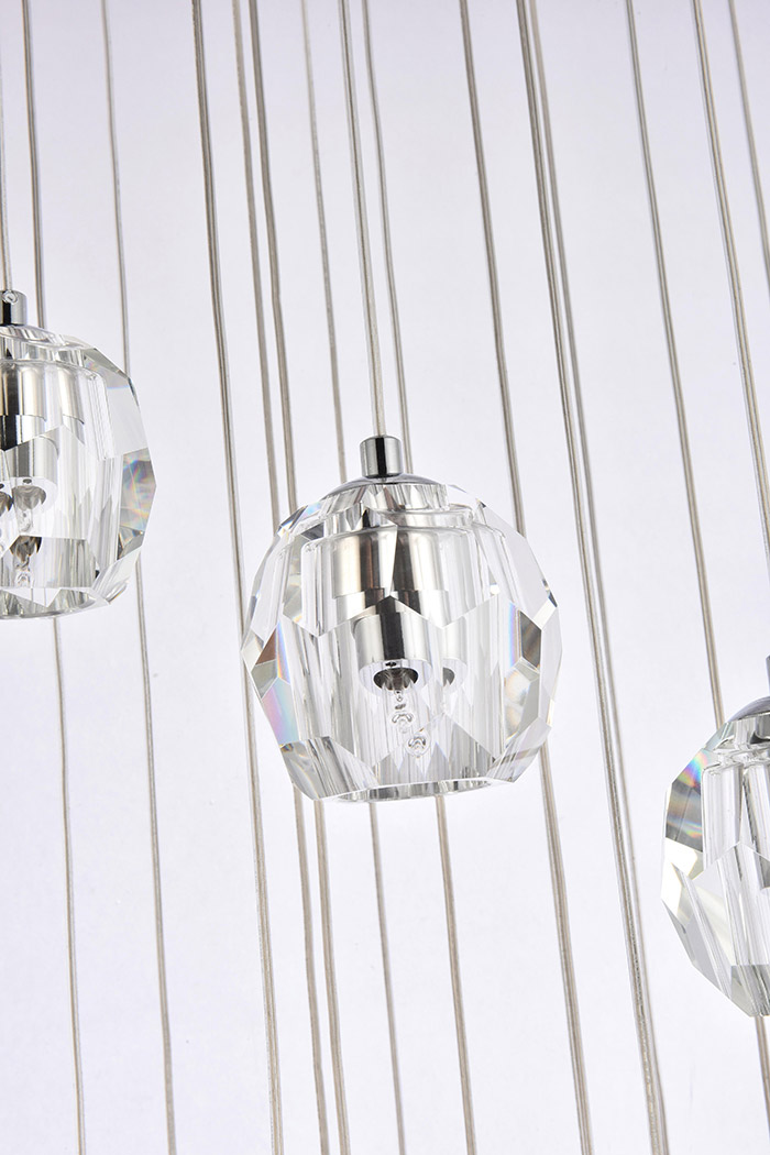 Elegant Eren 1 Light Pendant - Chrome, L 20" (3505D20C)