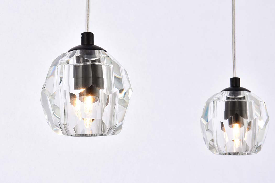 Elegant Eren 1 Light Pendant - Black, L 28" (3505D28BK)