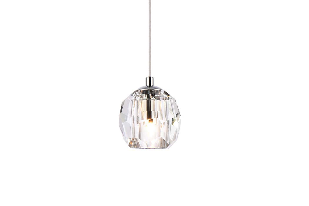 Elegant Eren 1 Light Pendant - Chrome, L 5.5" (3505D6C)