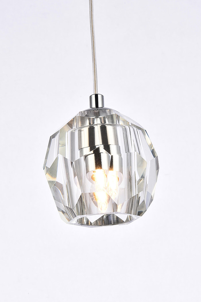 Elegant Eren 1 Light Pendant - Chrome, L 5.5" (3505D6C)