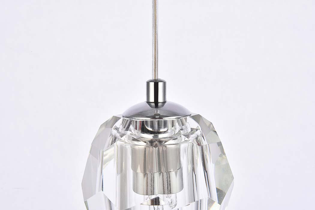 Elegant Eren 1 Light Pendant - Chrome, L 5.5" (3505D6C)