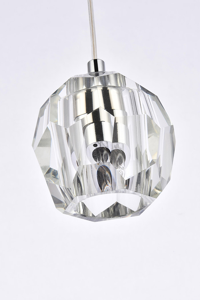 Elegant Eren 1 Light Pendant - Chrome, L 5.5" (3505D6C)