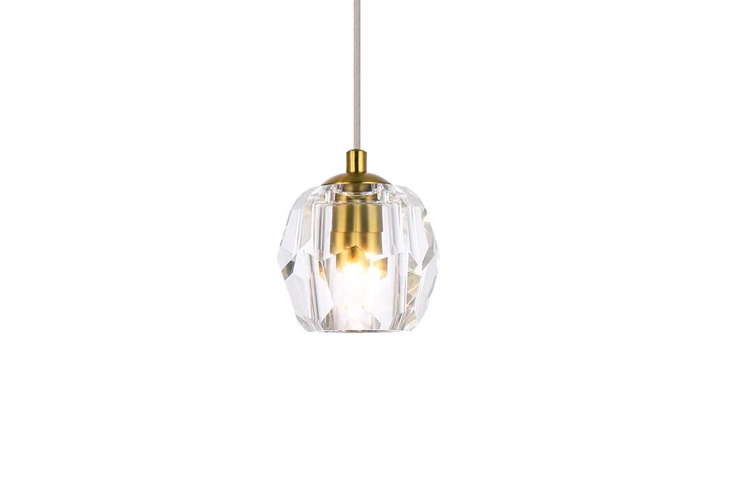 Elegant Eren 1 Light Pendant - Gold, L 5.5" (3505D6G)