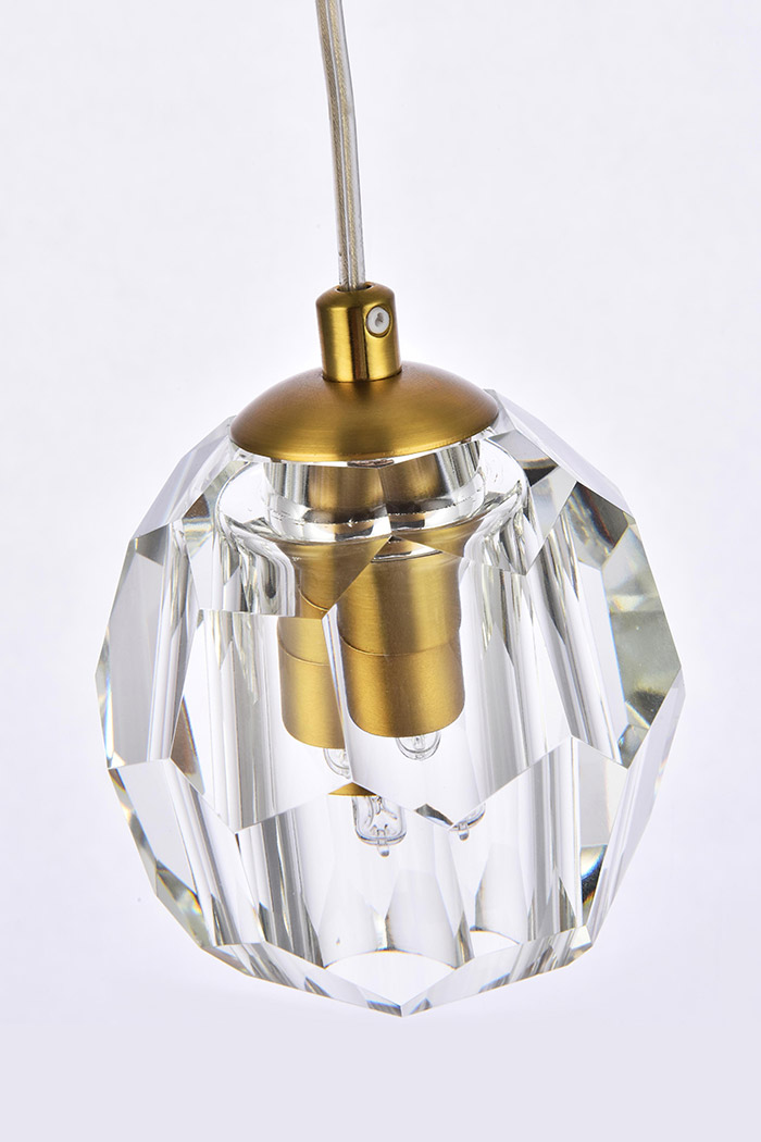 Elegant Eren 1 Light Pendant - Gold, L 5.5" (3505D6G)