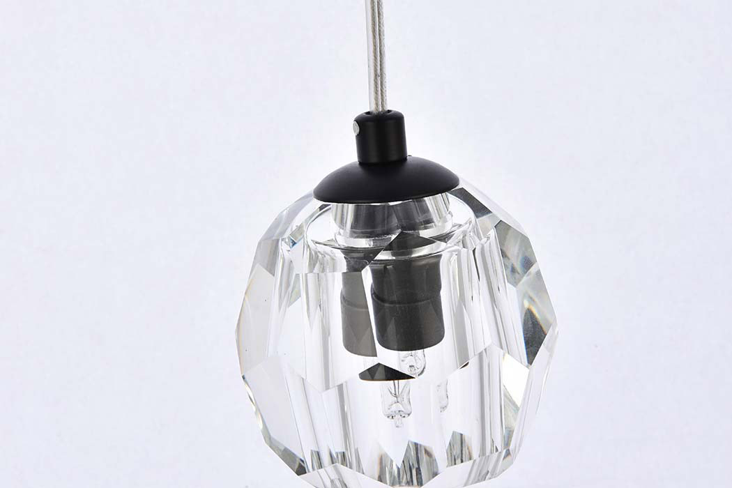 Elegant Eren 24 Lights Pendant - Black, L 11" (3505G11BK)