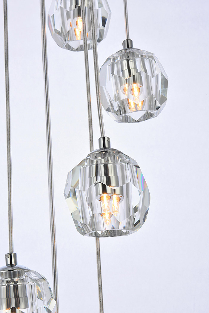 Elegant Eren 24 Lights Pendant - Chrome, L 11" (3505G11C)