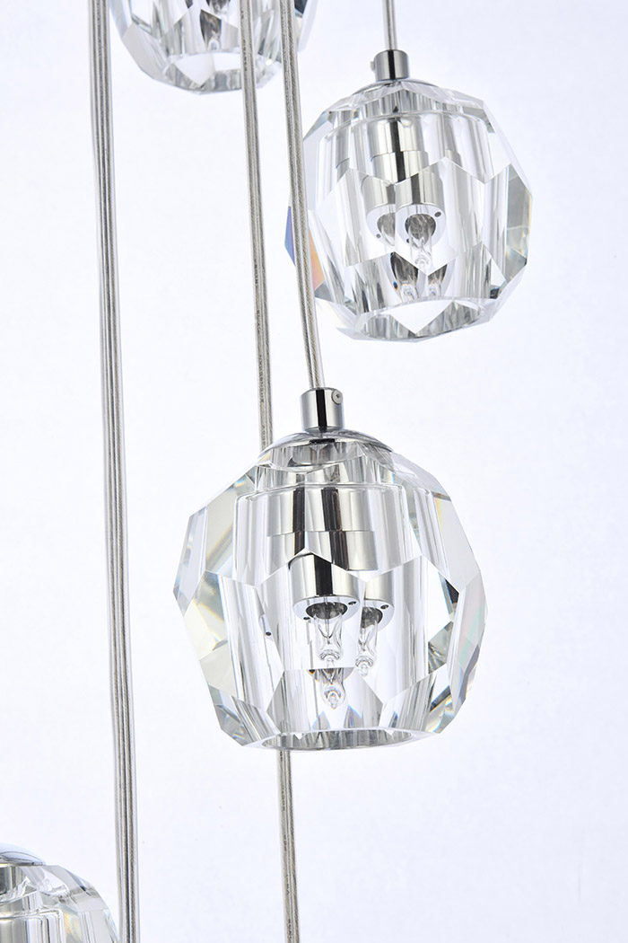 Elegant Eren 24 Lights Pendant - Chrome, L 11" (3505G11C)