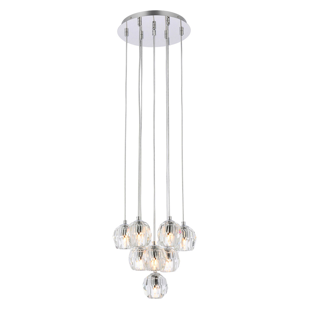 Elegant Eren 24 Lights Pendant - Chrome, L 11" (3505G11C)