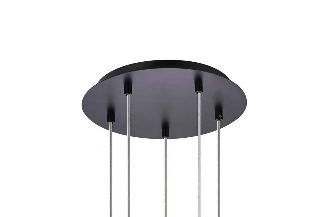 Elegant Eren 24 Lights Pendant - Black, L 12" (3505G12BK)