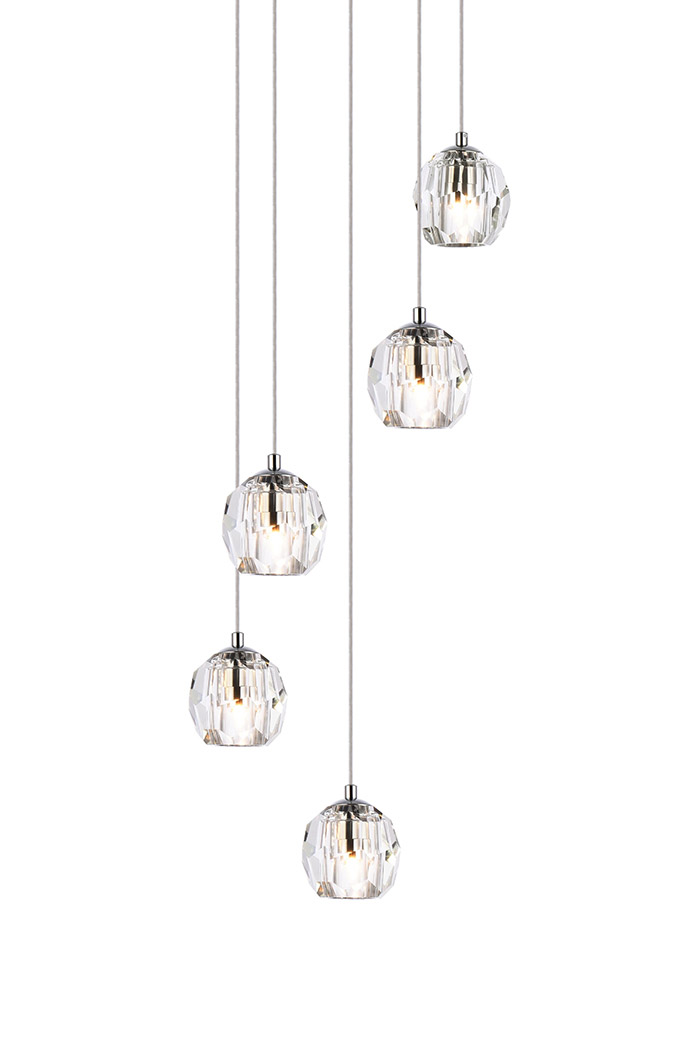 Elegant Eren 24 Lights Pendant - Chrome, L 12" (3505G12C)