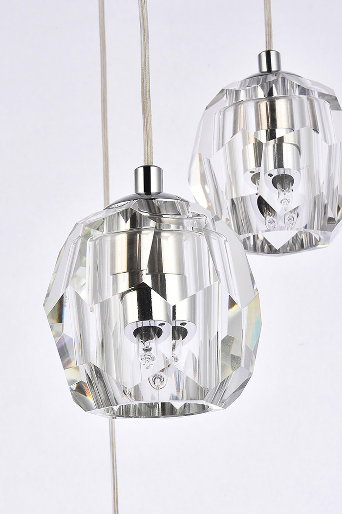 Elegant Eren 24 Lights Pendant - Chrome, L 12" (3505G12C)