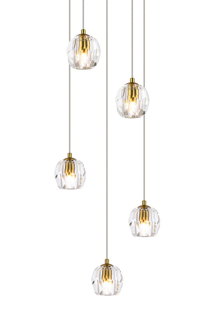 Elegant Eren 24 Lights Pendant - Gold, L 12" (3505G12G)