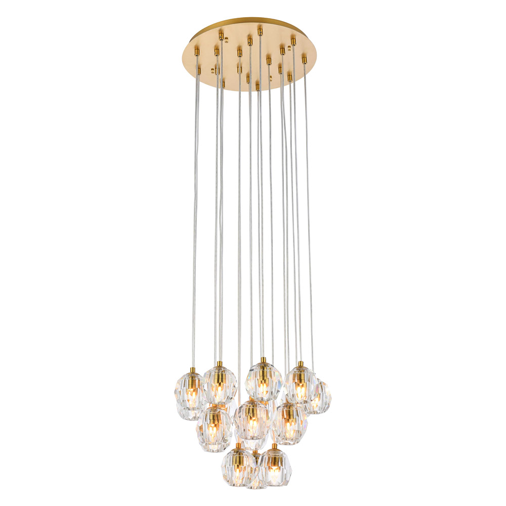 Elegant Eren 24 Lights Pendant - Gold, L 15" (3505G15G)