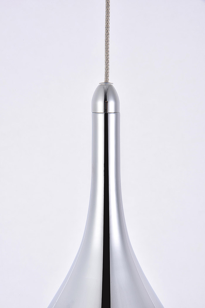 Elegant Amherst 1-Light Led Pendant - Chrome (3801D4C)