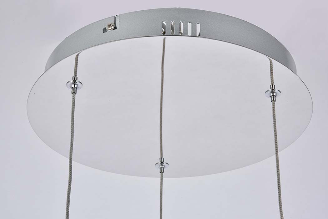 Elegant Amherst 3-Light Led Chandelier - Chrome, L 12" (3803D12C)