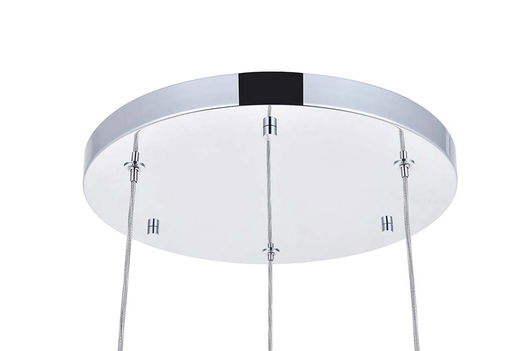 Elegant Pendant Light - Chrome, L 12" (5200D12C)