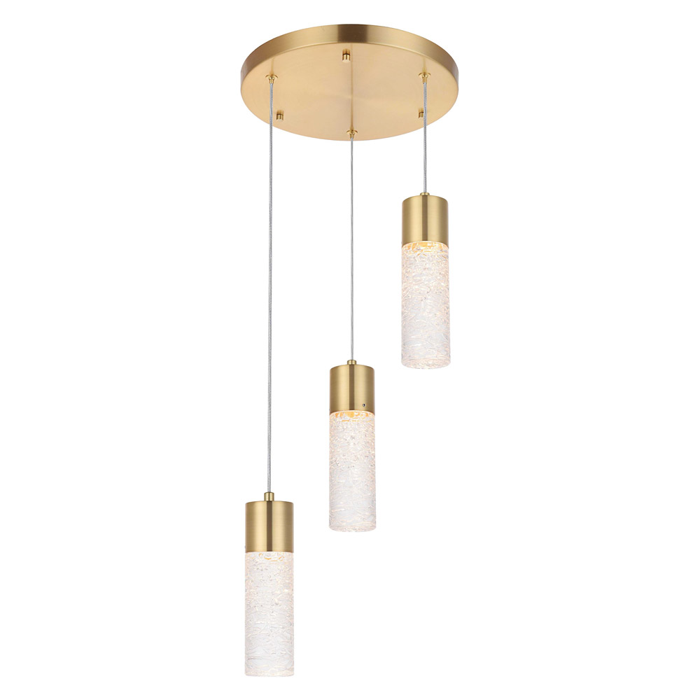 Elegant Pendant Light - Gold, L 12" (5200D12G)