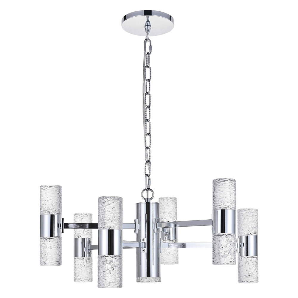 Elegant Pendant Light - Chrome, L 26" (5200D26C)