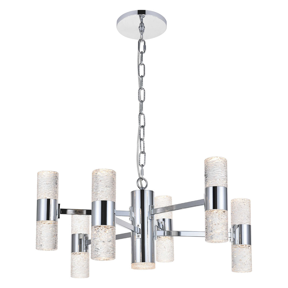 Elegant Pendant Light - Chrome, L 26" (5200D26C)