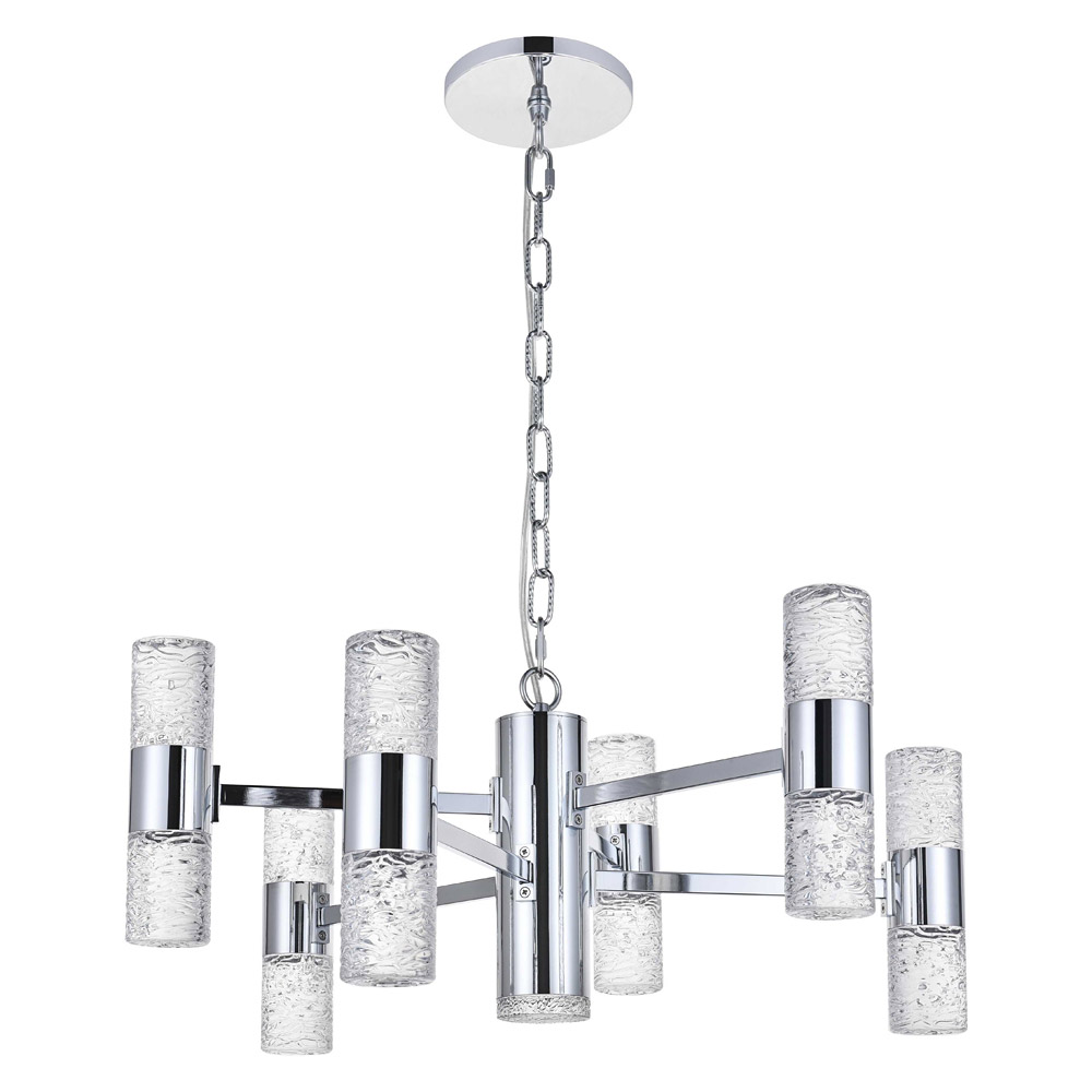 Elegant Pendant Light - Chrome, L 26" (5200D26C)