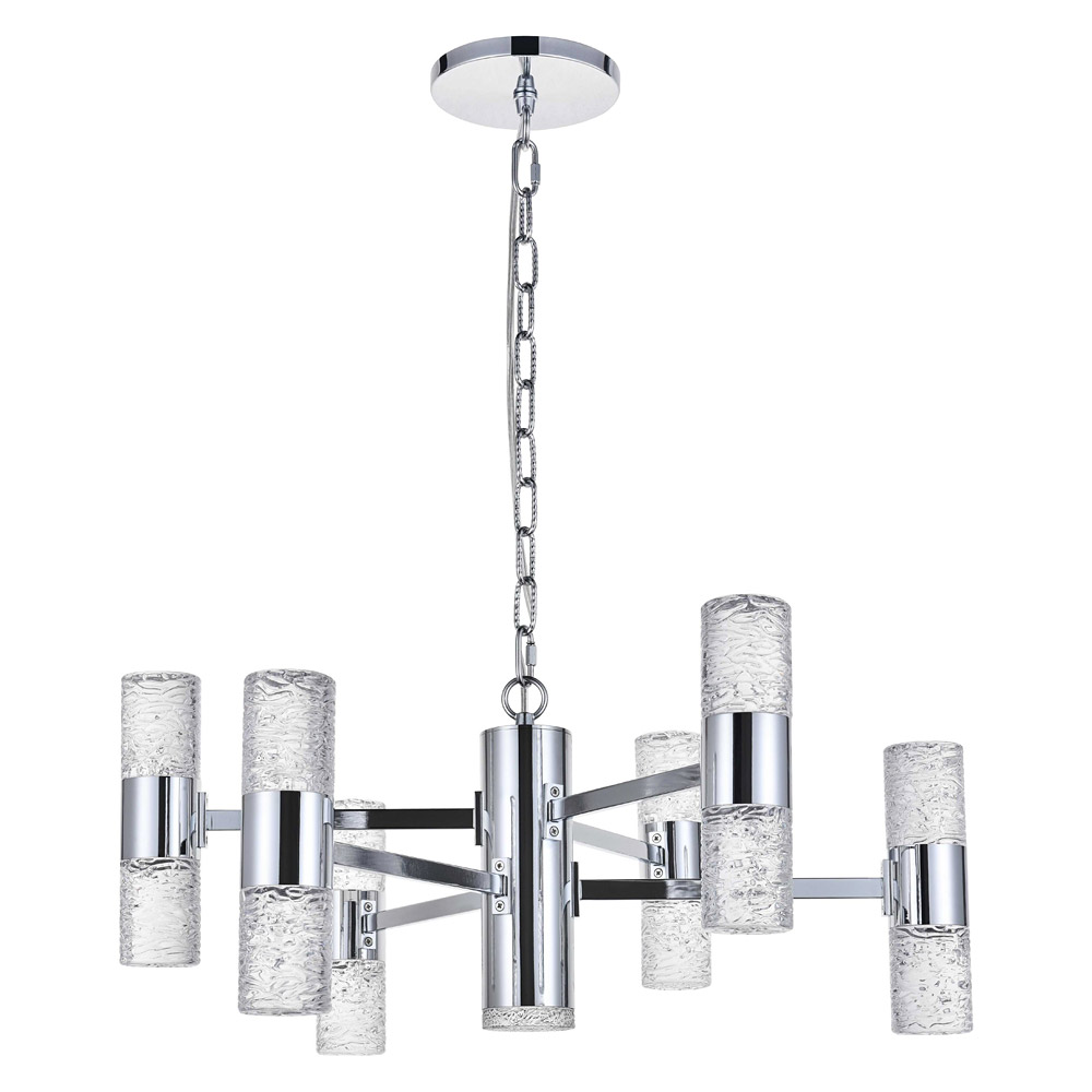 Elegant Pendant Light - Chrome, L 26" (5200D26C)