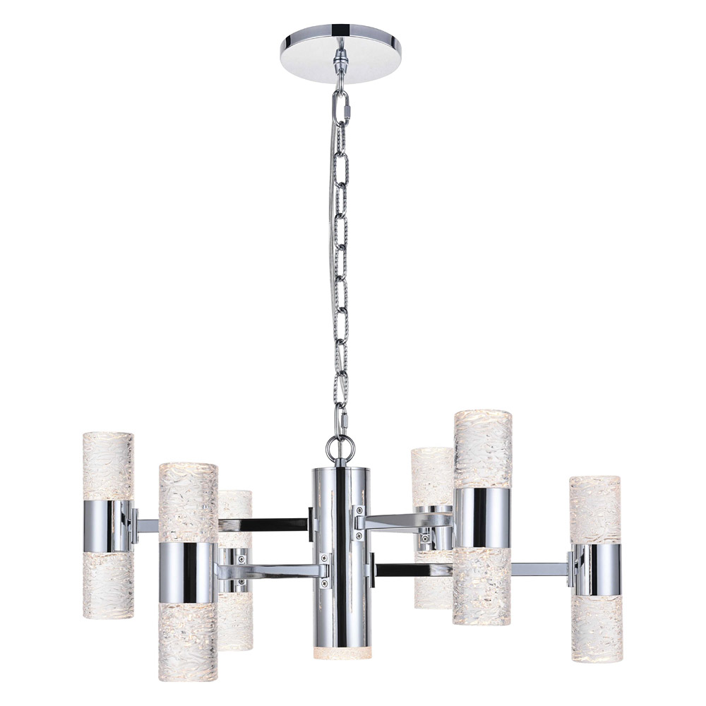 Elegant Pendant Light - Chrome, L 26" (5200D26C)